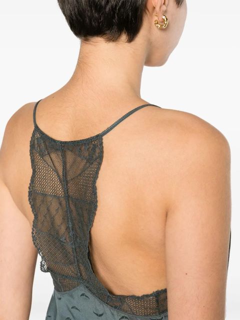 Zadig&Voltaire Claudy jacquard silk tank top - Blue