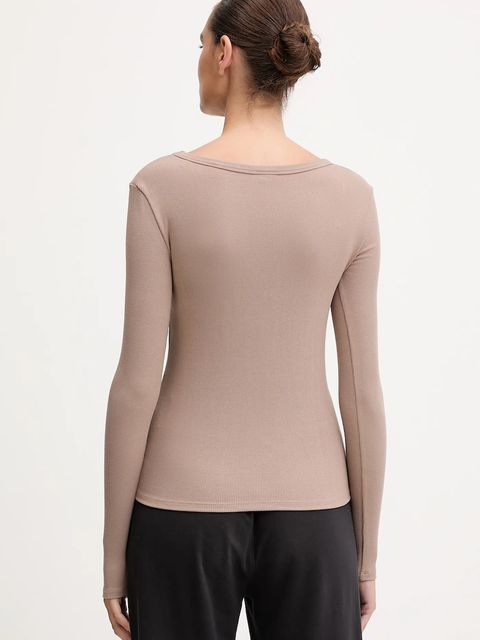 Guess longsleeve damski kolor beżowy V4BP07 K8RT2 - zdjęcie produktu nr 2