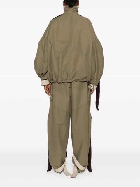 The Attico string-detail bomber jacket - Green