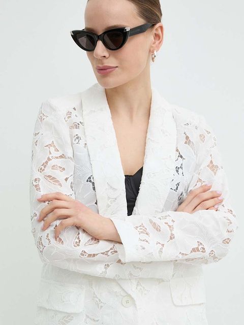 Nissa marynarka kolor biały jednorzędowa gładka S14854