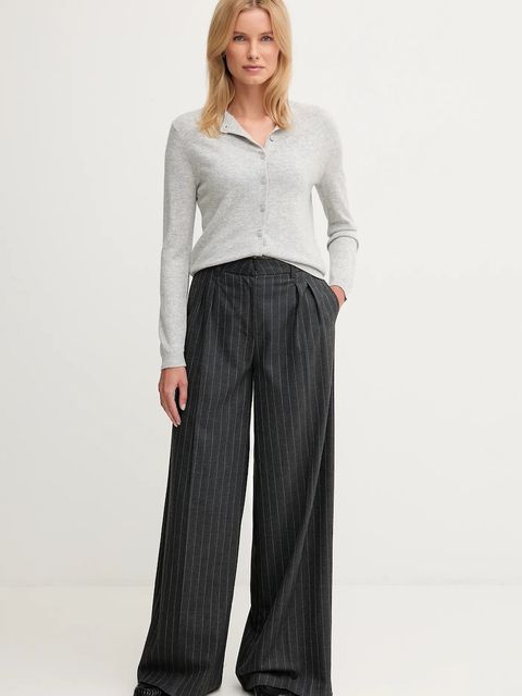 United Colors of Benetton kardigan z dodatkiem wełny damski kolor szary lekki 102HD502B - zdjęcie produktu nr 2