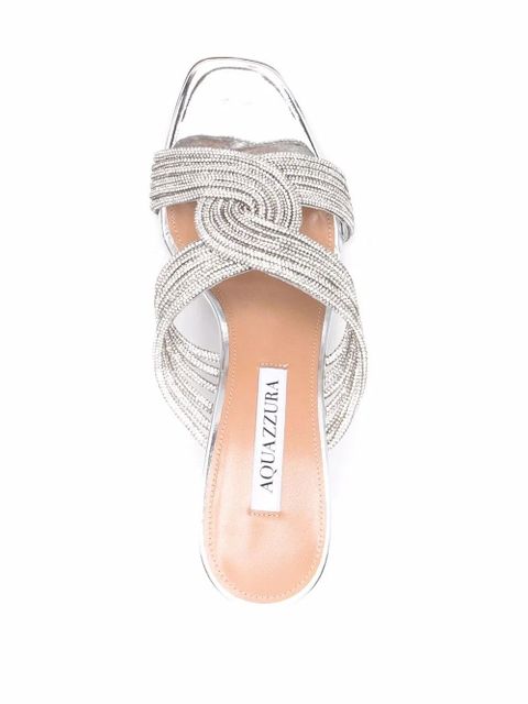 Aquazzura woven-detail high-heel sandals - Grey