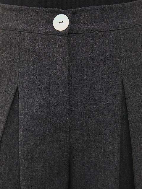 Answear.LAB spodnie damskie kolor szary szerokie high waist