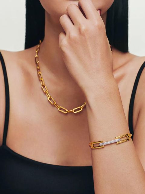 Monica Vinader Signature Link bangle bracelet - Gold - zdjęcie produktu nr 2