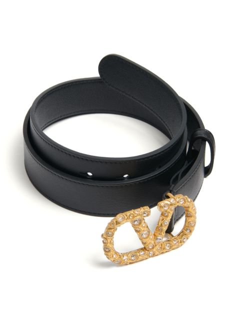 Valentino Garavani 30mm VLogo Signature leather belt - Black - zdjęcie produktu nr 2