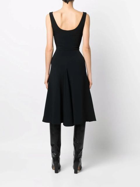 AMI Paris sleeveless flared midi dress - Black