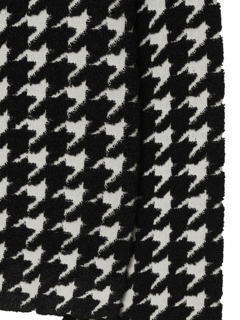 Burberry houndstooth-pattern crew-neck jumper - Black