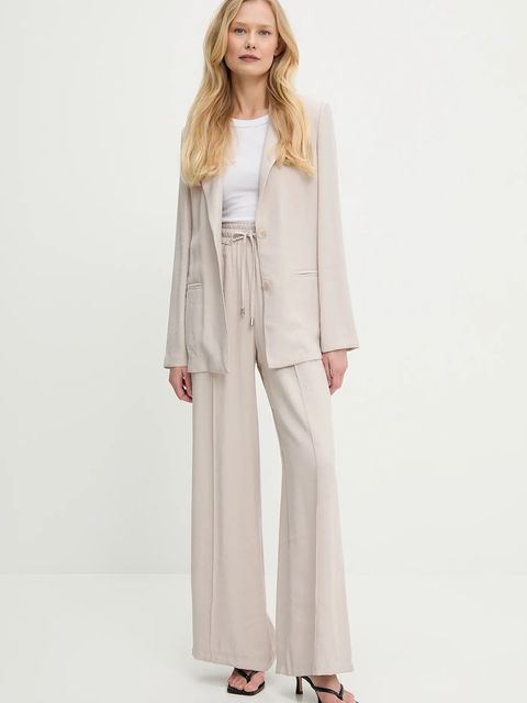 Answear.LAB marynarka i spodnie damski kolor beżowy - zdjęcie produktu nr 1