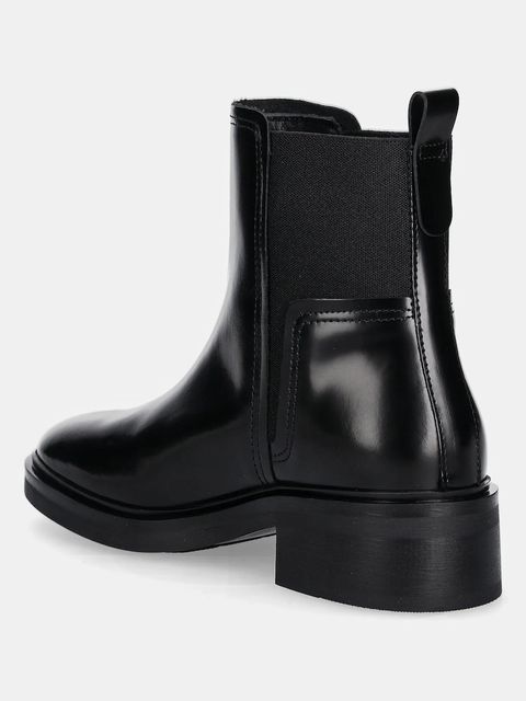 Tommy Hilfiger sztyblety skórzane MINIMAL ABRASIVATO CHELSEA damskie kolor czarny na słupku FW0FW08764 - zdjęcie produktu nr 2
