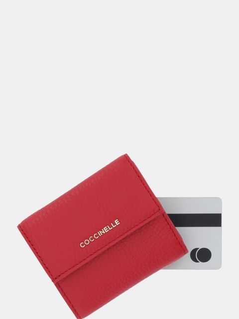 Coccinelle portfel skórzany damski kolor czerwony E2 MW5 11 B8 01
