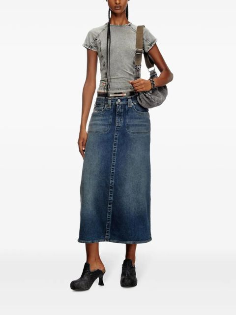 Diesel De-Pago-Mid-Re midi skirt - Blue