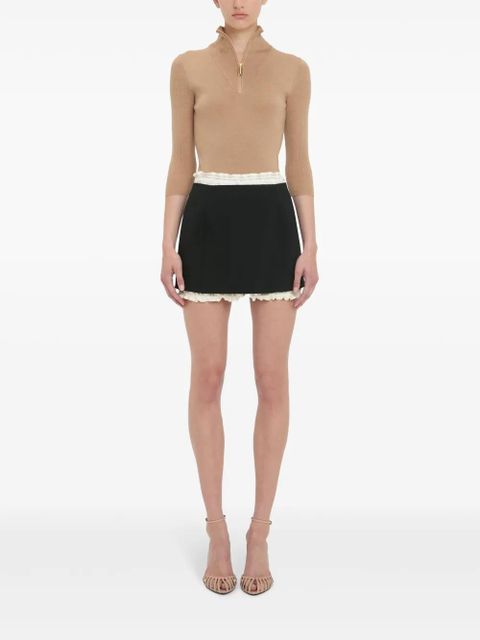 Victoria Beckham ruched-detail mini skirt - Black - zdjęcie produktu nr 2