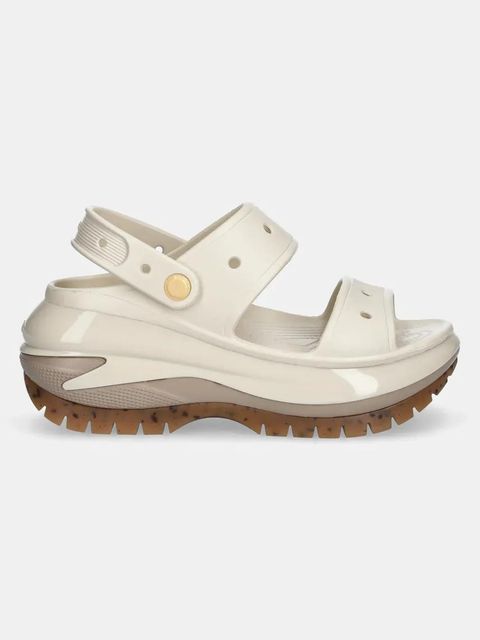 Crocs klapki Classic Mega Crush Sandal damskie kolor brązowy na platformie 207989.214 - zdjęcie produktu nr 2