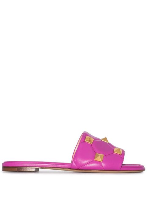 Valentino Garavani Roman Stud flat sandals - Pink - zdjęcie produktu nr 1