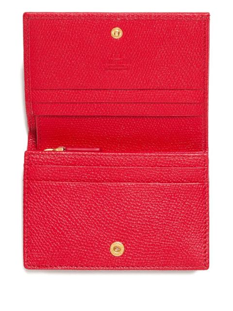 Valentino Garavani grained VLogo-signature wallet - Red