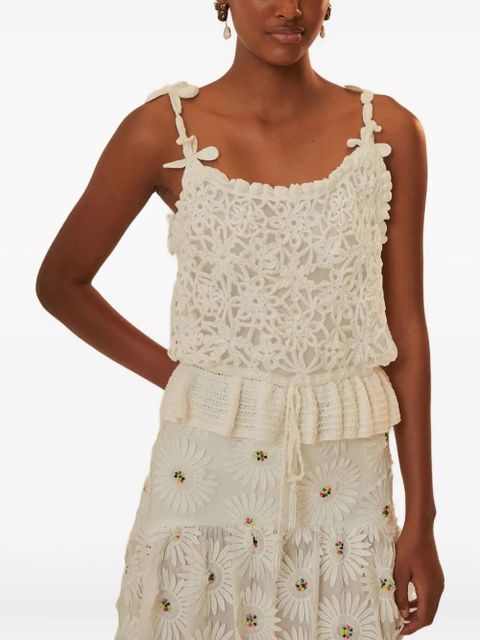 FARM Rio crochet top - White - zdjęcie produktu nr 1