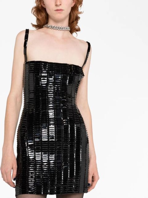 The Attico Rue embellished mini dress - Black