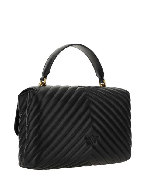PINKO Love Puff quilted leather tote bag - Black