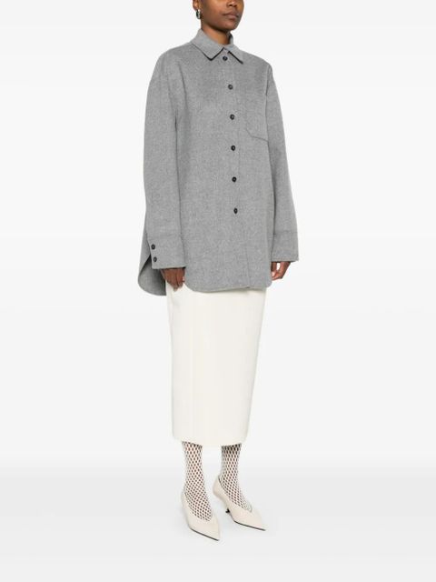 Sportmax wool shirt jacket - Grey