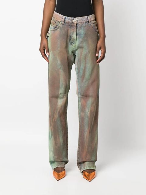 The Attico Deann camouflage trousers - Blue