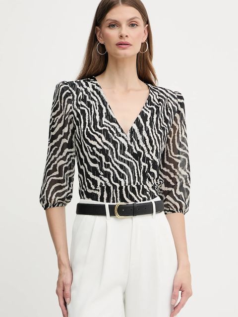 Morgan bluzka damska kolor czarny wzorzysta TRUDDY - zdjęcie produktu nr 1