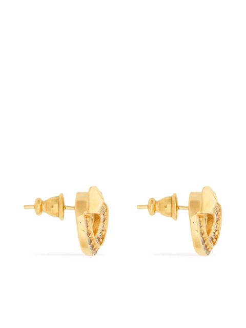 Ferragamo Gancini rhinestone-embellished earrings - Gold - zdjęcie produktu nr 2