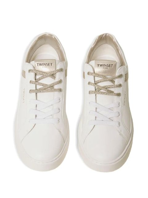 TWINSET leather sneakers - White