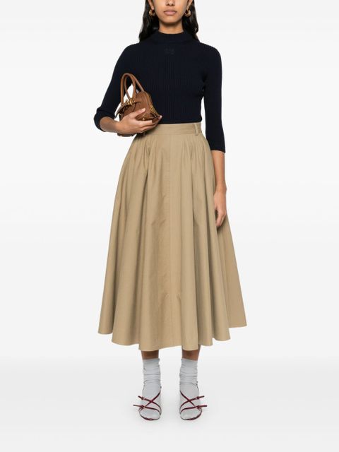 Miu Miu embroidered-logo sweater - Blue