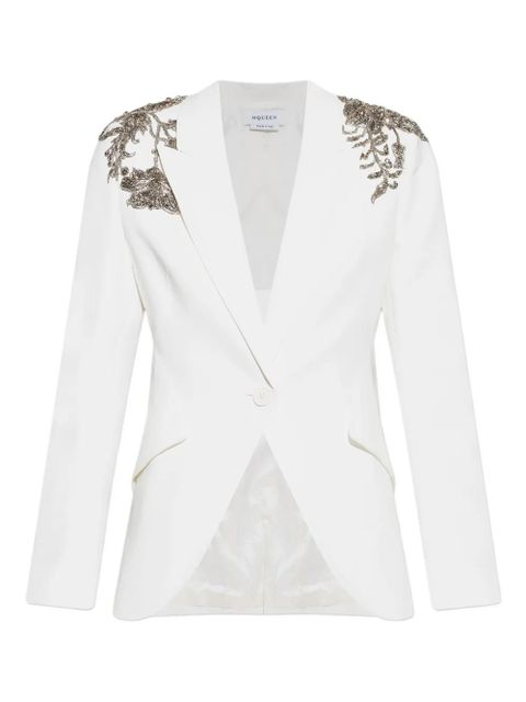 Alexander McQueen embellished shoulder blazer - White - zdjęcie produktu nr 1