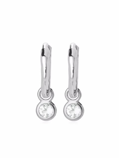 Monica Vinader mini gem huggie earrings - Silver - zdjęcie produktu nr 1