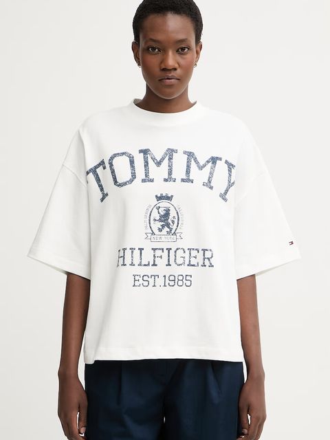 Tommy Hilfiger T-shirt oversize damski bawełniany - zdjęcie produktu nr 1