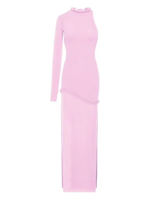MANURÍ Candy one-sleeve braided-detail maxi dress - Pink - zdjęcie produktu nr 1