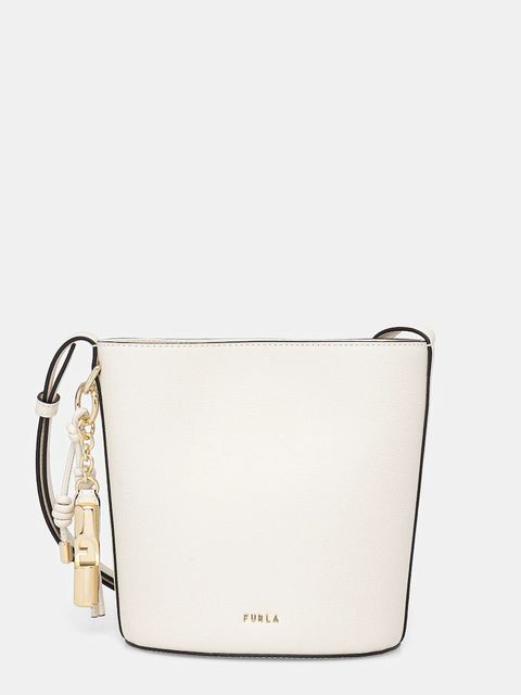 Furla torebka skórzana kolor beżowy WE00859 ARE000 PNN00 - zdjęcie produktu nr 1