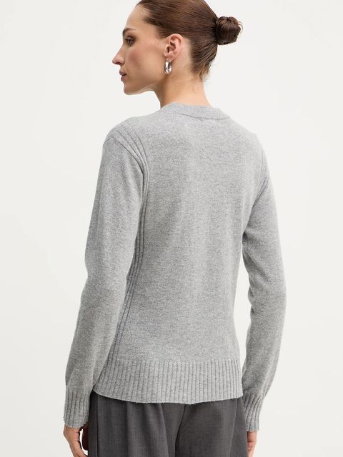 Armani Exchange sweter z dodatkiem wełny damski kolor szary lekki XW001164 AF16181