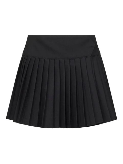 Off-White pleated logo-print mini skirt - Black - zdjęcie produktu nr 1