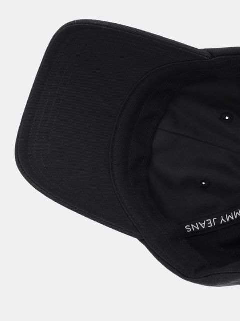 Tommy Jeans czapka z daszkiem bawełniana kolor czarny AW0AW18096