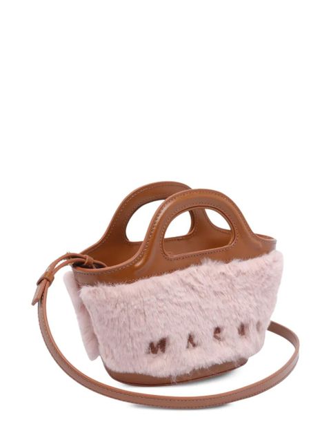 Marni trimmed leather mini bag - Pink