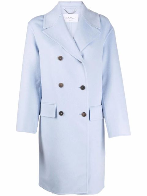 Ferragamo double-breasted button coat - Blue - zdjęcie produktu nr 1