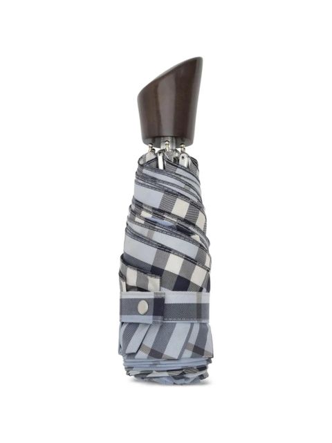 Burberry check folding umbrella - Blue - zdjęcie produktu nr 2