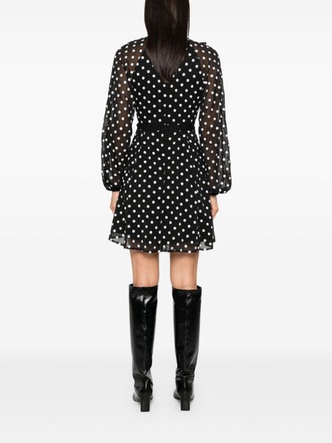 ROTATE BIRGER CHRISTENSEN ruffle-detail chiffon mini dress - Black