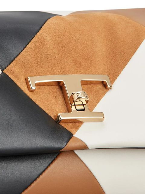 Tod's T Timeless patchwork shoulder bag - Black