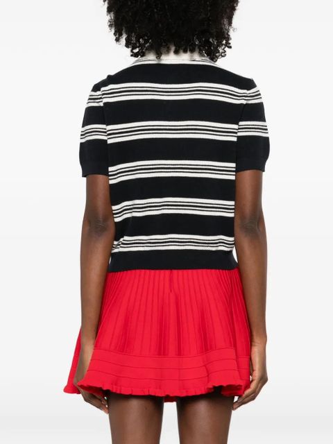 Maje striped polo top - Blue