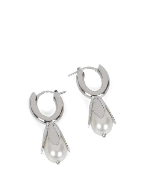 Simone Rocha flower hoop earrings - Silver - zdjęcie produktu nr 2