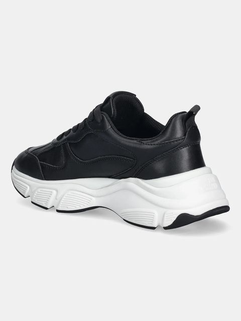 Love Moschino sneakersy skórzane damskie kolor czarny JA15246G0NIA0000