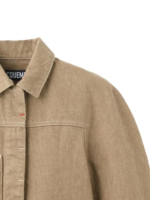 Jacquemus chest-pocket cropped jacket - Neutrals - zdjęcie produktu nr 2