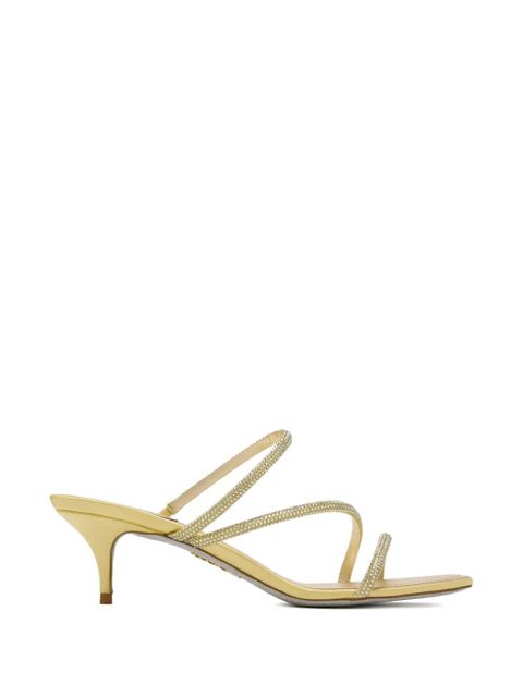 René Caovilla Cleo embellished-strap kitten-heel sandals - Gold - zdjęcie produktu nr 1