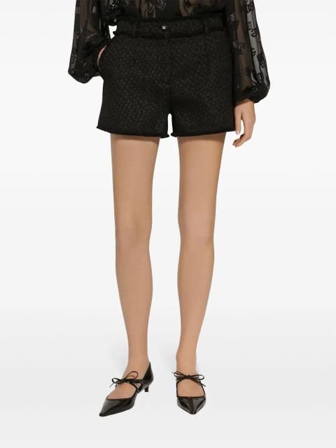 Dolce & Gabbana DNA frayed detailing tailored shorts - Black