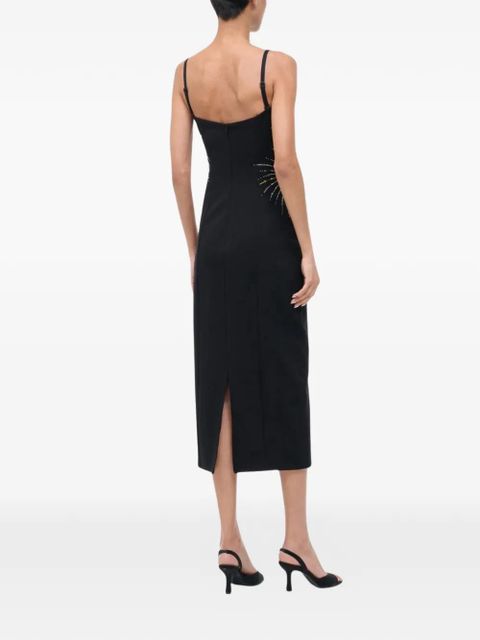 STAUD Britney embellished-detail midi dress - Black - zdjęcie produktu nr 2
