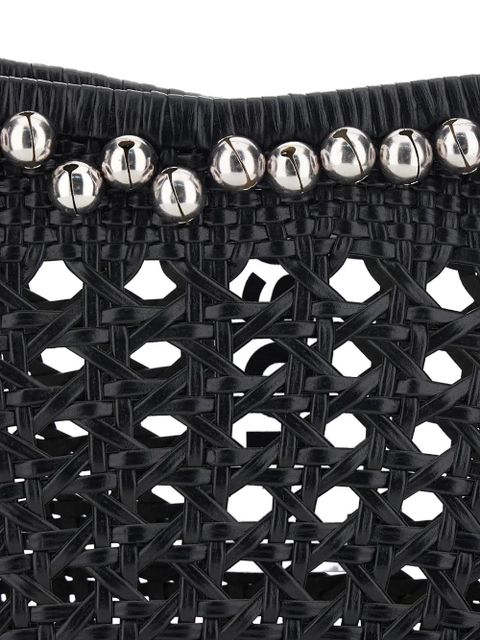 Osoi Lip woven bead-embellished shoulder bag - Black