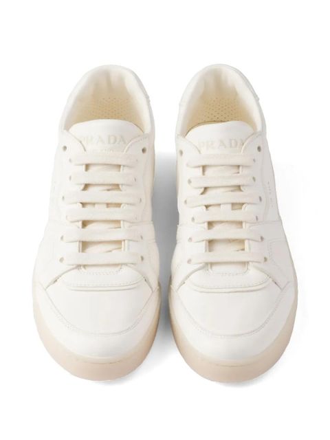 Prada leather sneakers - Neutrals